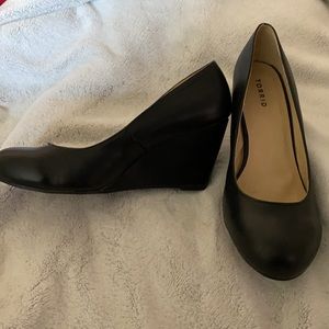 Torrid Black Mini Wedge Heels 13w
